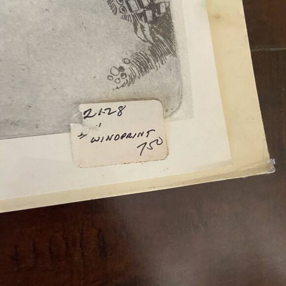 Vintage Windprints 11 C Karvel 1971 Elephant Sketch Print Poster - Picture 4 of 5